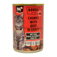 Rokus 410gr - Κονσέρβα με βοδινό για Γάτες