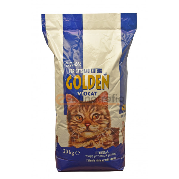 Golden Vio Cat 20kg - Ξηρά τροφή με γεύση κοτόπουλο και ψάρι για Γάτες και Γατάκια