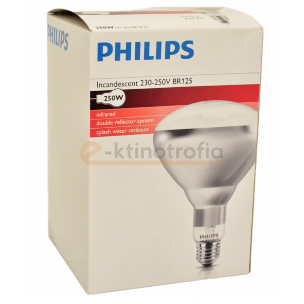 Philips Infrared BR125 E27 - Διαφανή λάμπα 250W 