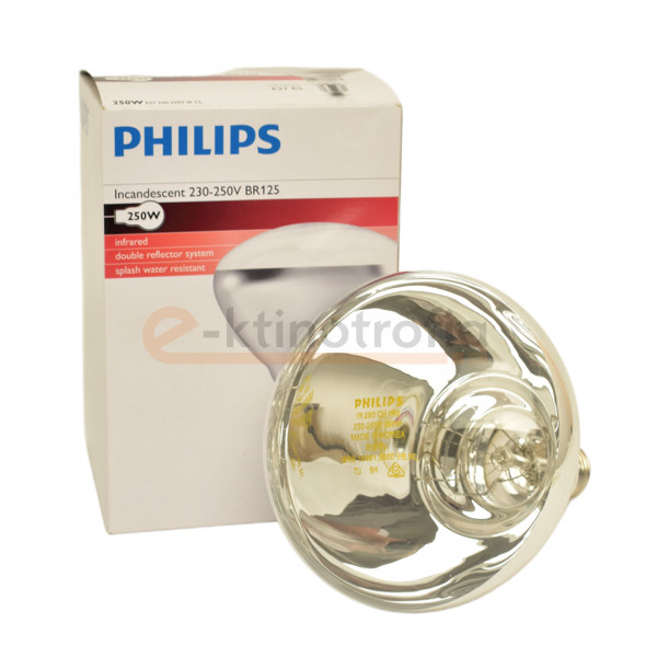 Philips Infrared BR125 E27 - Διαφανή λάμπα 250W 