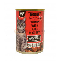 Rokus 410gr - Κονσέρβα με βοδινό για Γάτες