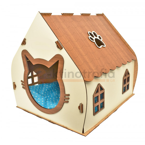 ORGANIC – Ξύλινο Σπίτι για Γάτες 39x30x42cm